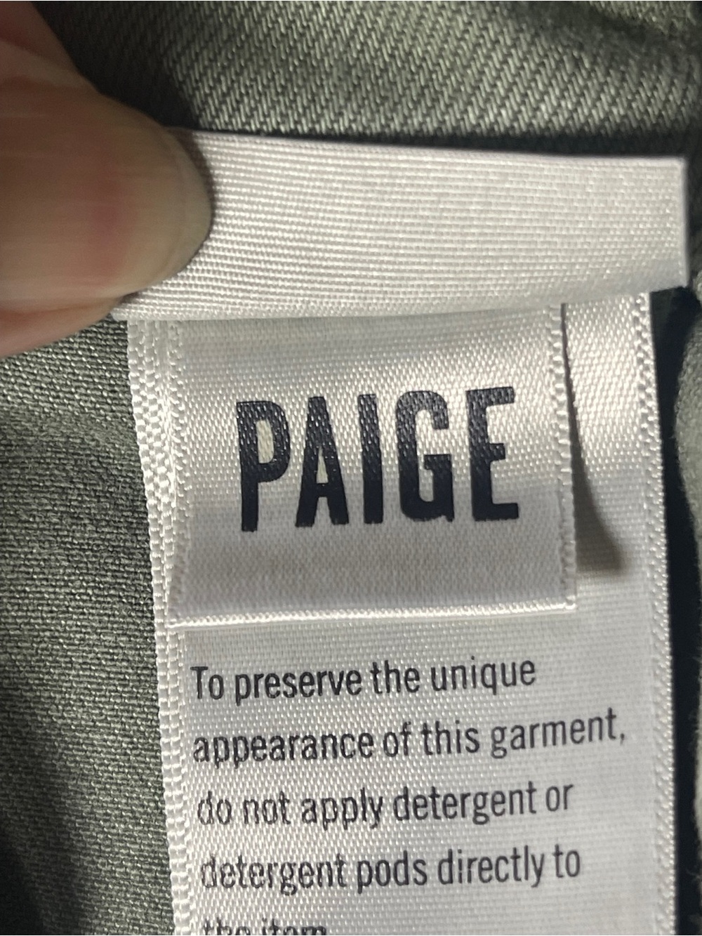 PAIGE petite Mayslie Olive Green Casual jeans - Picture 11 of 14